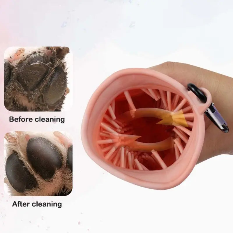 2 In 1 Dog Paw Cleaner and Brush Gentle Paws