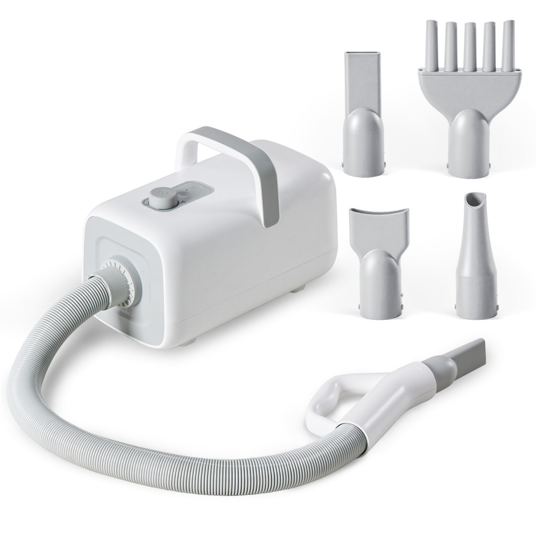 1550W High Velocity,Speed Adjustable Dog Blow Dryer With 4 Nozzles Gentle Paws