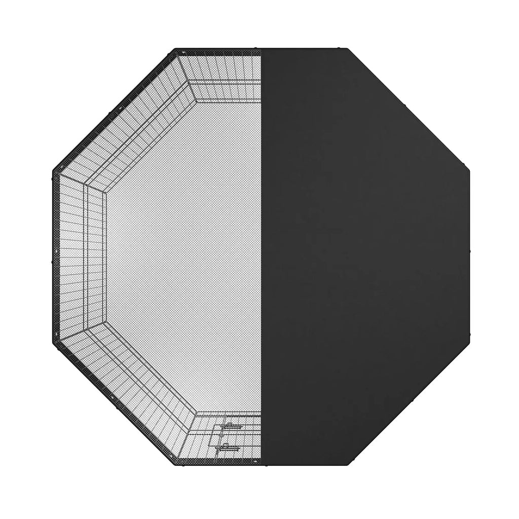 Dog Playpen, 8 Panels Foldable Metal Dog Exercise Pen With Top Cover Gentle Paws